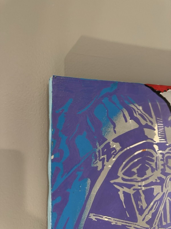Darth Vader Abstract Handmade Original Painting 20”x16” gallery