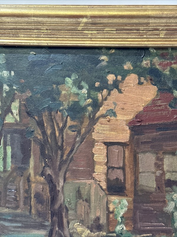ANTIQUE IMPRESSIONIST PAINTING LANDSCAPE LENARD KESTER CALIFORNIA NEW YORK OIL gallery