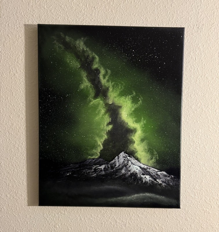 Galaxy Universe Space Original Oil Landscape Painting 16x20in Oil On Canvas