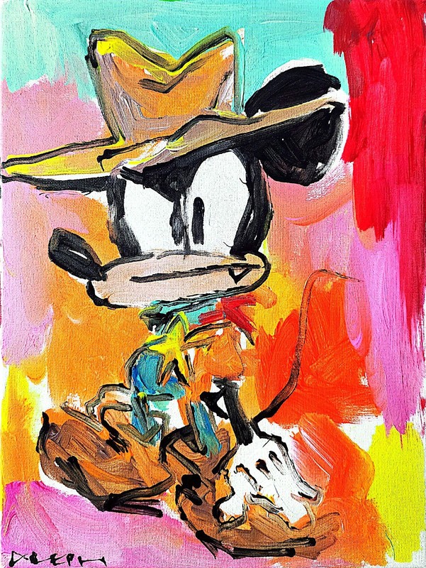 Aleph Original Mickey Mouse 14x11 Abstract Pop Art Wall Art Painting Canvas gallery