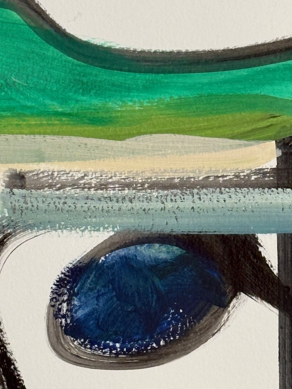 R Stevens Modern Abstract Artwork Original Contemporary Painting 11x15 gallery