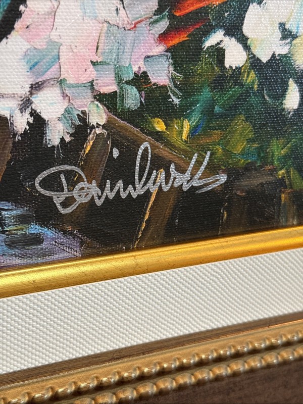 Daniel Wall "Cherry Blossom" Embellished Giclée on Canvas Signed W/COA!! gallery