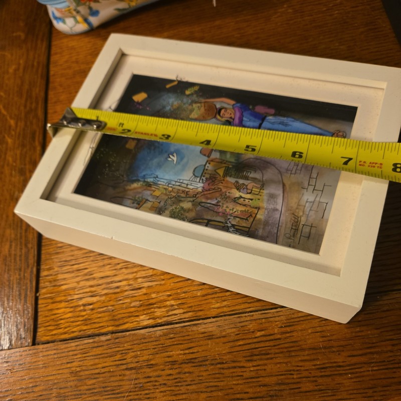 Jean Pierre Weill Vitreography 3D Painting On Glass Framed “Ruth” Box (#4) gallery