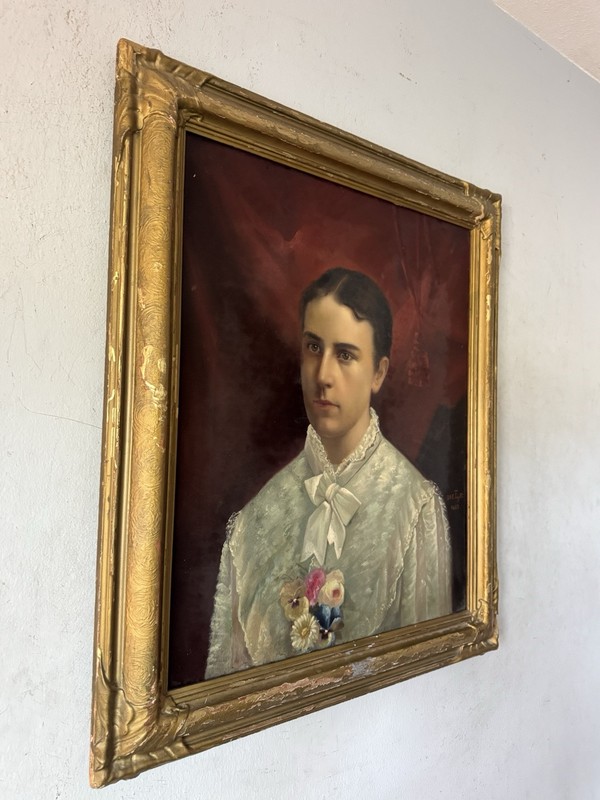 EDUARDO TOJETTI 19TH CENTURY ANTIQUE ITALIAN GAY PORTRAIT OIL PAINTING OLD 1883 gallery