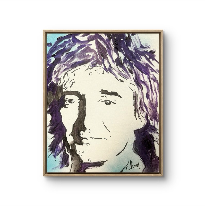 11×14 “Rod Stewart” Expressionism Handmade Colorful Original Abstract Art