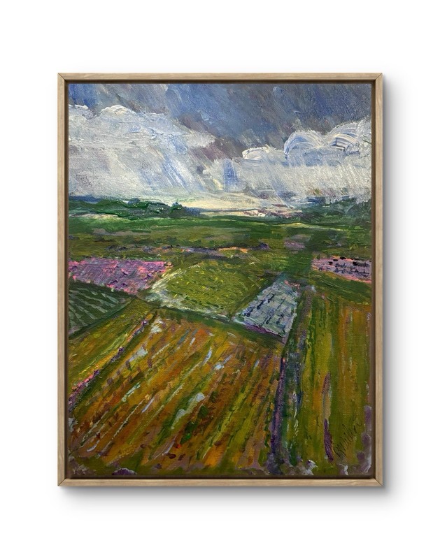 Tuscany Morning -11×14 ABSTRACT IMPRESSIONISM ORIGINAL FINE ART Signed Canvas