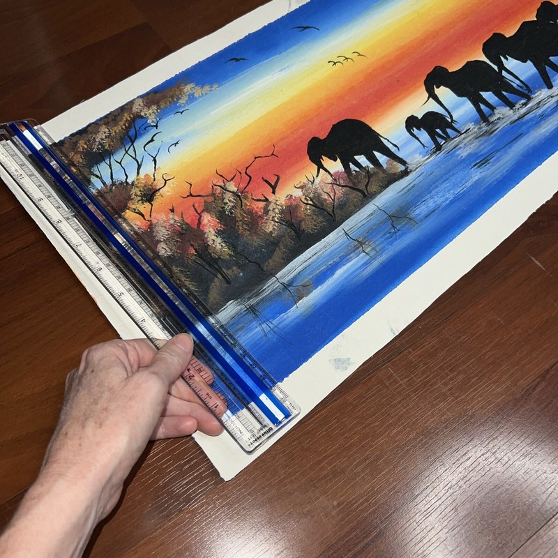 AUTHENTIC African Elephant Painting (NOT a Print) Original African Art UNFRAMED gallery
