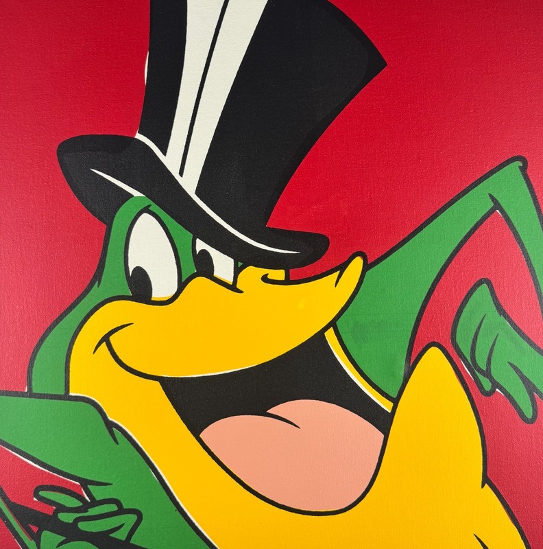 Steve Kaufman Michigan J Frog Signed Pop Art Painting 43/150 COA Warner Bros