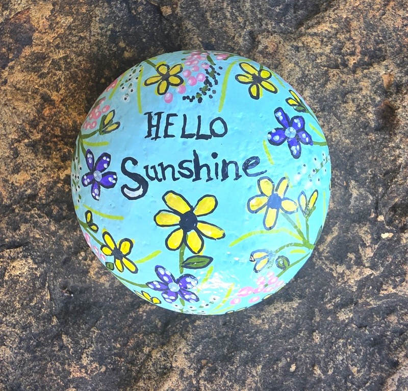  Hand Painted Kindness Rock painting Art Gift sunshine faith painting encourage
