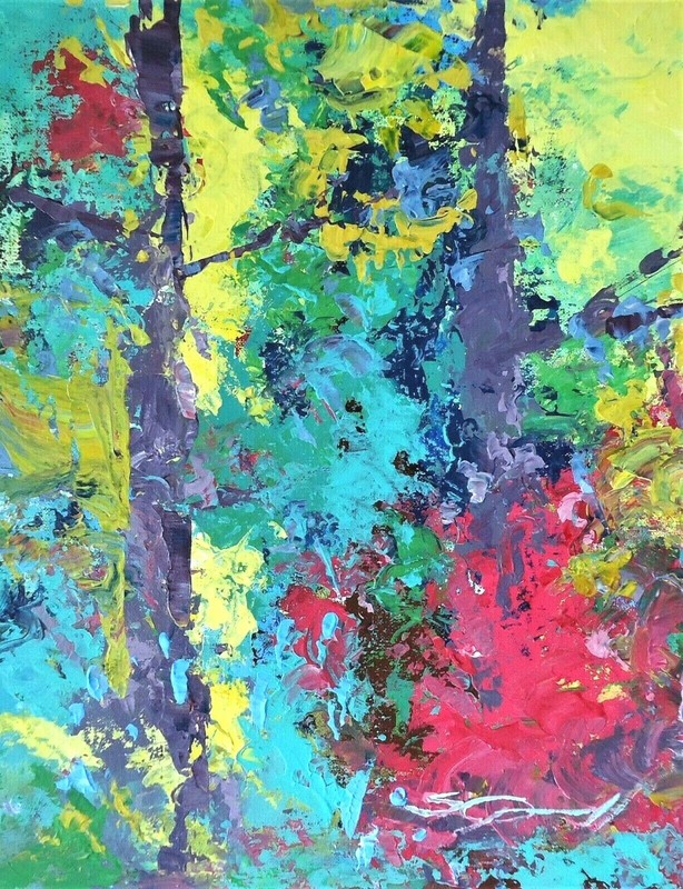 PAINTING Expressive STEVEN GRAFF «Through to Light» 18″H x 14″W signed canvas