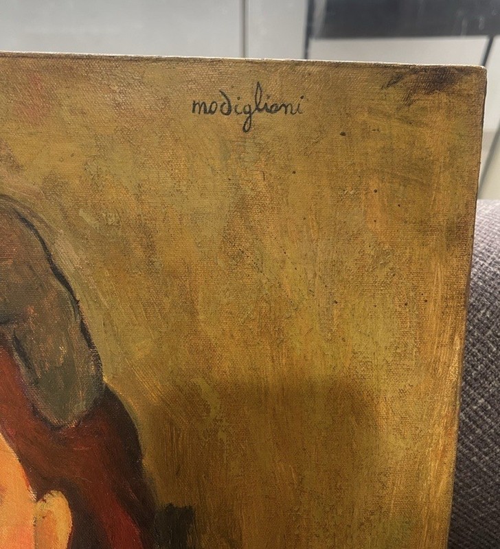 Amadeo Modigliani Signed Oil Painting on Canvas 16x24 gallery
