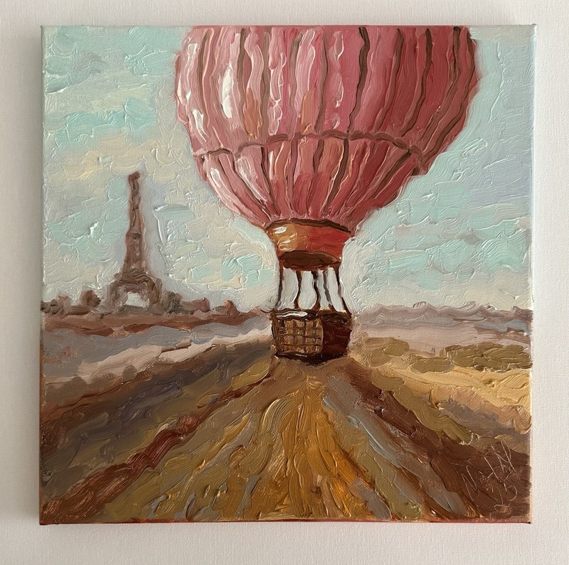 Eiffel Tower Paris Oil Original Impressionist Canvas Painting Signed gallery
