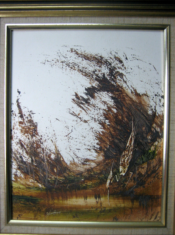 Vintage Original Framed Landscape Oil Painting On Board By Jim Crofts gallery