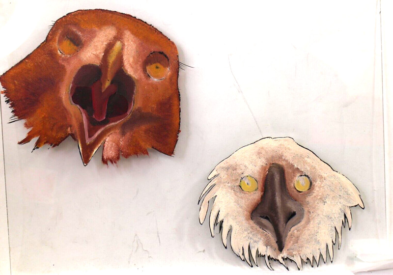 Sharp Artisan Reverse Painted Eagles on Glass 15" x12" gallery