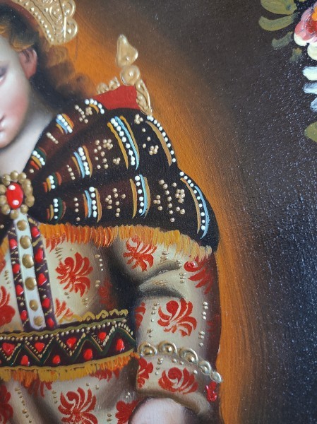 The Child of the Thorn, Original oil painting on canvas, Cuzco School painting gallery