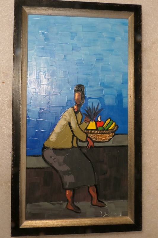ORIGINAL OIL PAINTING BY ELOY ZUNIGA REGIONAL ARTIST COSTA RICA FOLK