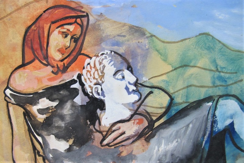 Fine & Original PEDRO PRUNA O'CERANS Painting "Surrealist Composition" c. 1930s gallery