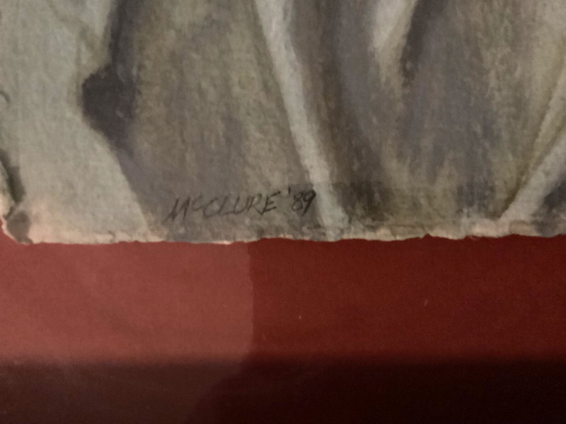 Constance McClure Female Nude Pigment on Silk Rag Paper 1989 Cincinnati Signed gallery