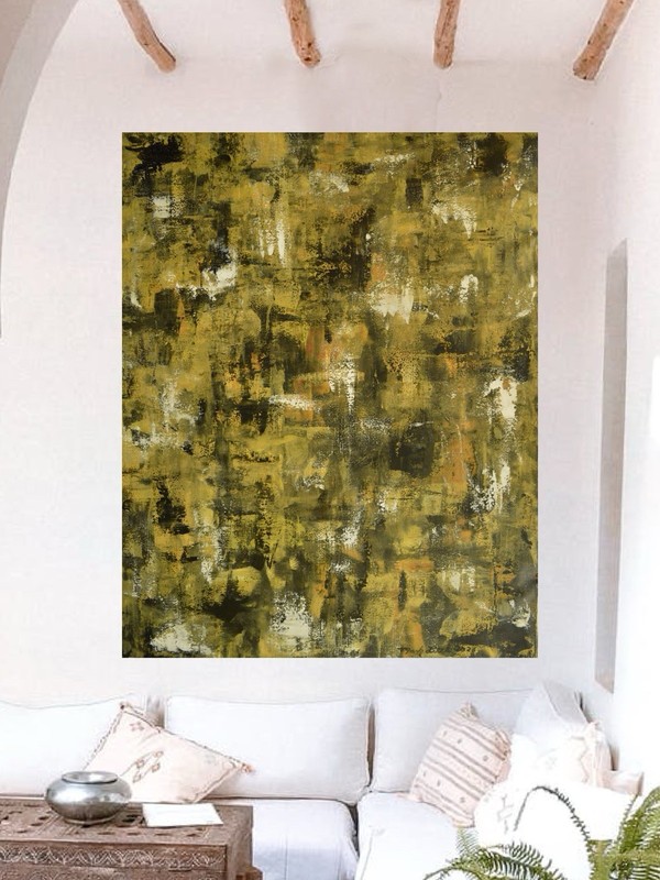 Mark Little Original ￼Giant Canvas Painting 81”X62” (6 Foot 9 inch) Abstract XX