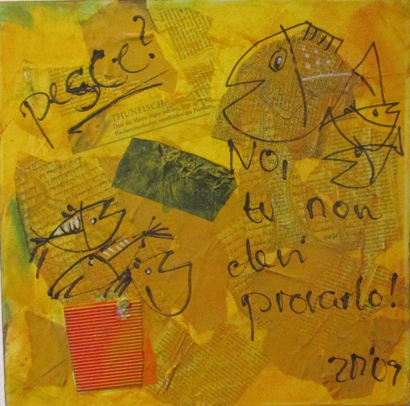 Italien Küchenbild 40×40 Sonja Zeltner-Müller Acryl/LW Kunstmüllerei Düsseldorf
