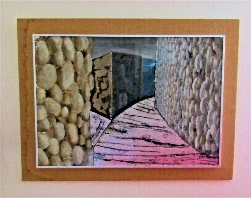 1-ORIG.HINTERGLAS(BEHIND GLASS) OIL PAINTING-BY KARL MAY-FRAMED BY ARTIST (#5)