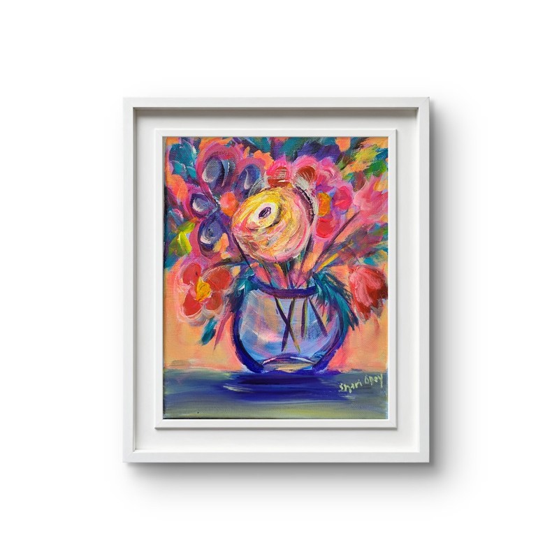 Original Acrylic Modern Floral Kitchen Art Hand Painted 10 X 8 Canvas gallery