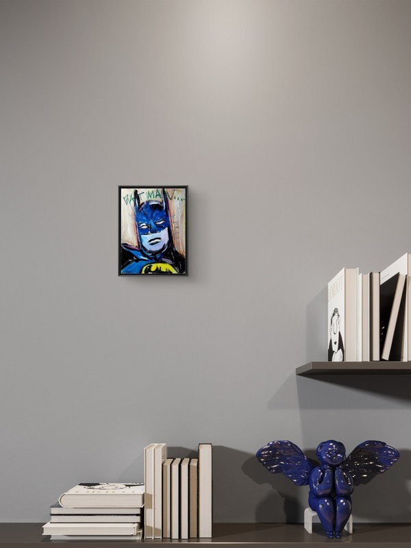 Original Batman Basquiat Style Canvas Neo Expressionist Fine Art Decor 11x14 gallery