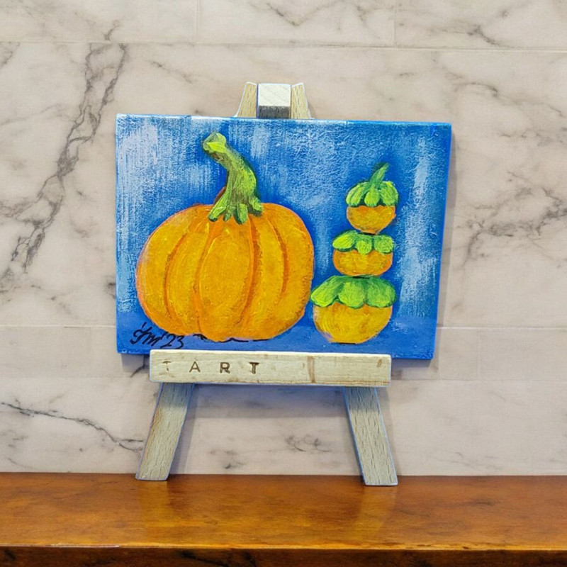 ACEO Pumpkin 5 Original Collectible Postcard OOAK AVAILABLE COMBINED SHIPPING gallery