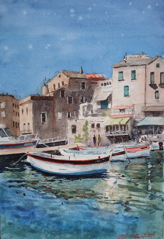 ORIGINAL Small Watercolor Painting 7.1/2″ X 11″ Corse, France