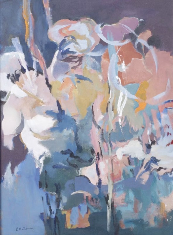 CA Spring - Contemporary Abstract / 20.5 x 26.5 / Framed gallery