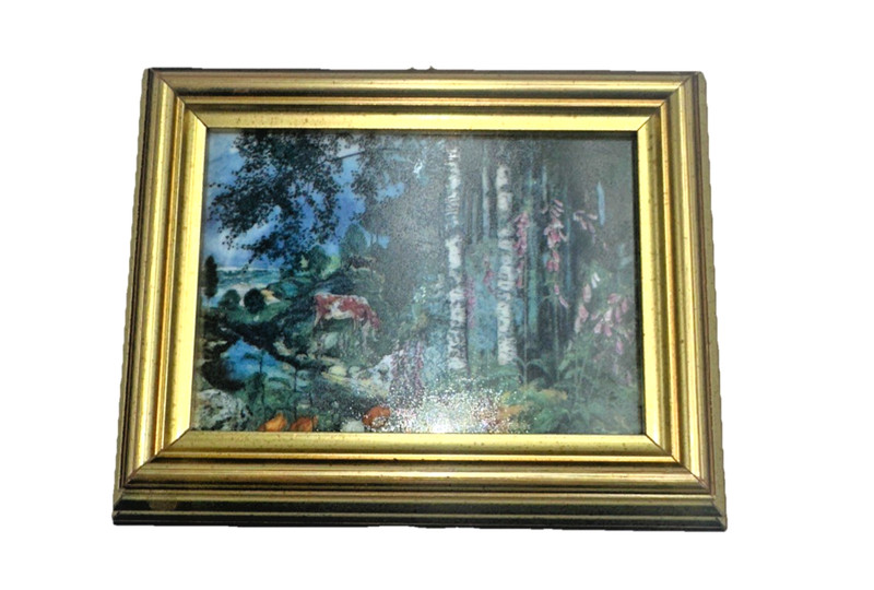 Vintage Porsgrund Norway Foxgloves Nikolai Astrup Porcelain Tile Art Framed