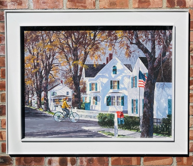 Tivoli New York Hudson Valley Artist George Englert Townscape Painting. Signed