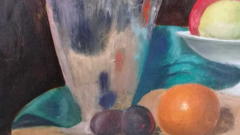 FINE Style of Paul Cézanne - Antique Composition Oil Canvas / Signed gallery