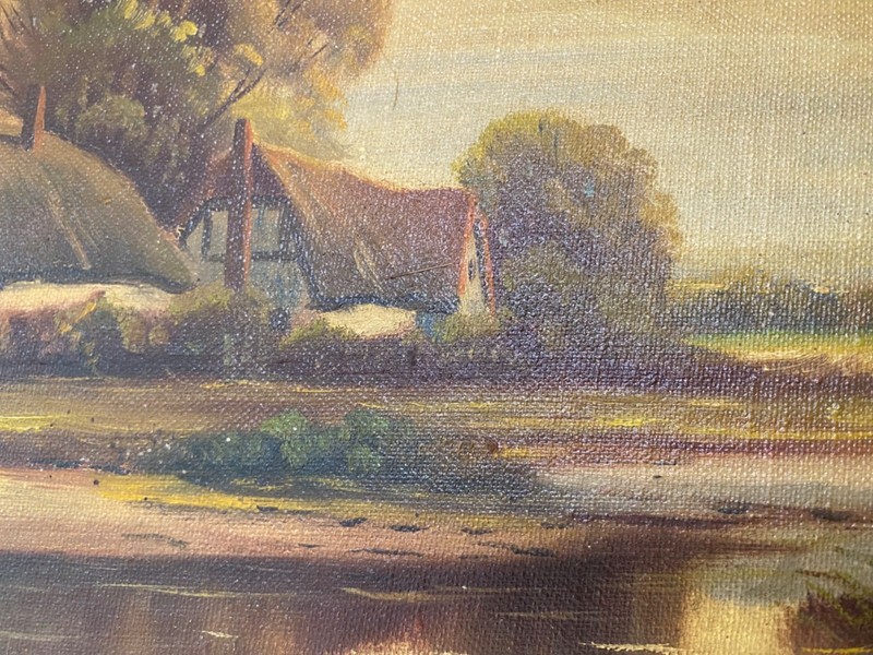 Antique AUGUSTUS SPENCER (1860-1924) Signed Original Landscape Oil Painting gallery