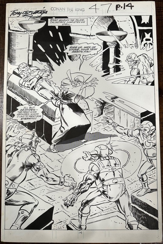 SIGNED – Tony Dezuniga Conan the King #47 page 14 Splash page 