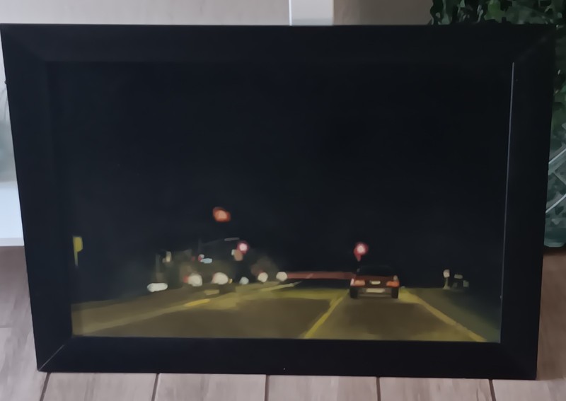 Orig Artwork 2012 Reid Winfrey «The Commute Series» California Painting On Wood