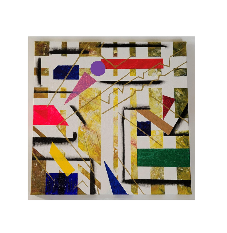 Painting Acrylic Art Abstract Modern Original Unique 12x12" Canvas gallery