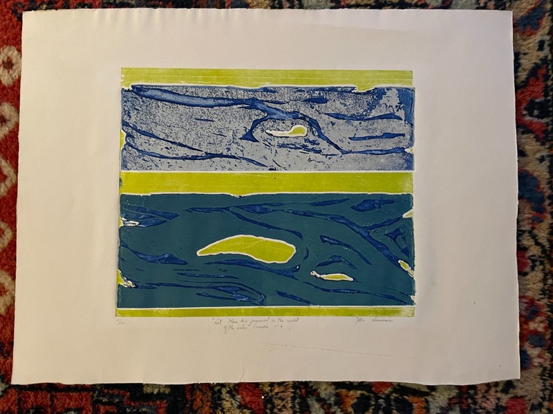 Intalglio «Let There be a Firmament» Zilla Sussman; American Artist