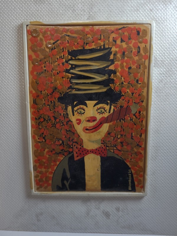 Clown Painting by Bromberg Size Small 4 1/2 X 6 1/2 Inches # 1