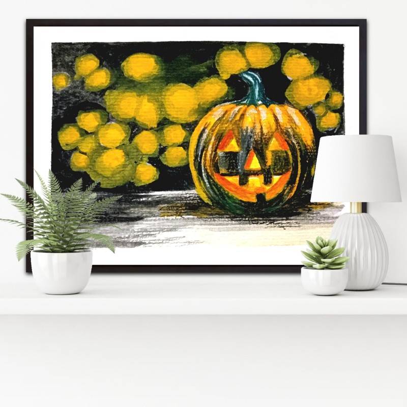 Painting original digital download «Mr. Lantern» In 4 different sizes