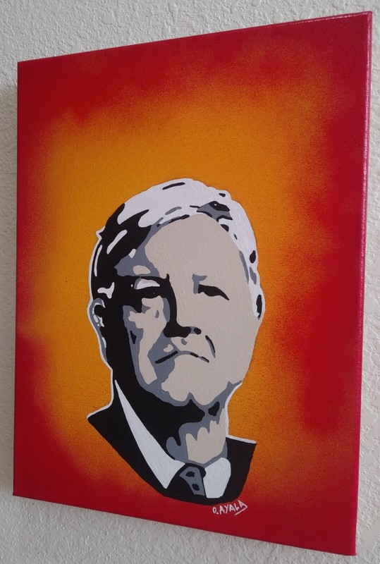 AMLO Mexican President Andres Manuel Lopez Obrador Original Painting Signed…
