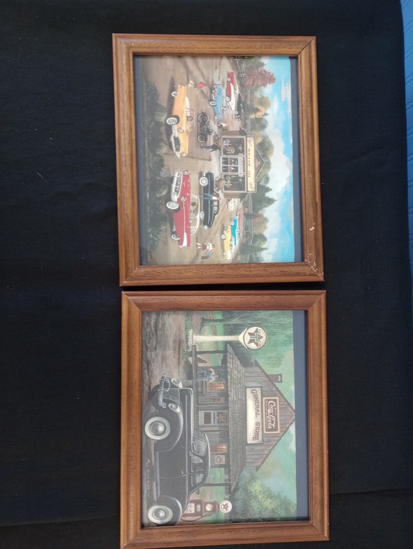 50’s Drive In Wall Art – ’96 & Old General Store ’95 Art- Peggy Myrick Knight