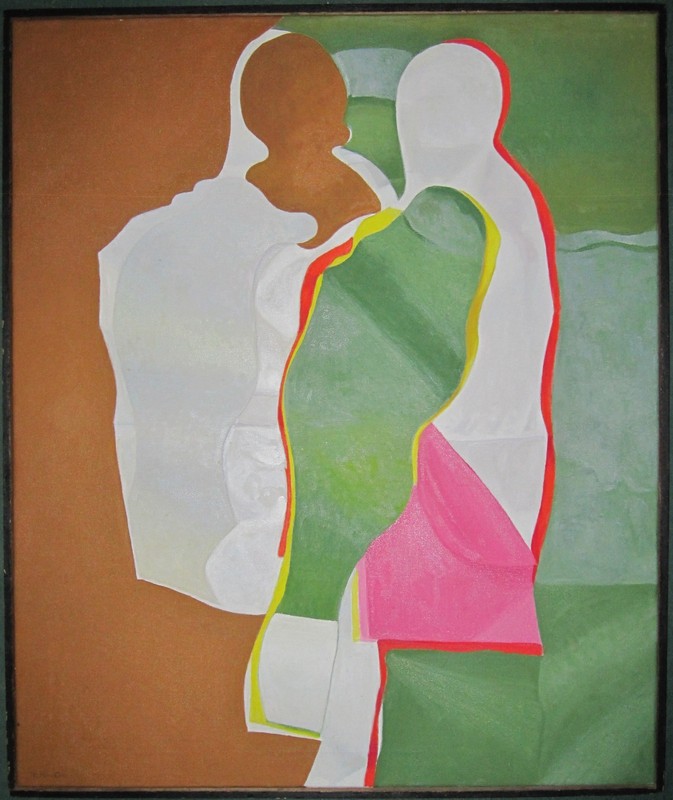 VINTAGE MID CENTURY MODERN CUBISM RUSSIAN AMERICAN LISTED ARTIST NY SMITHSONIAN