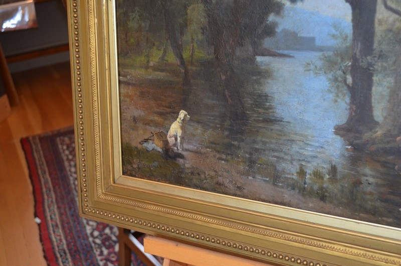 A Fishermans Friend by Francois Vuagnat, Oil on Canvas, European gallery