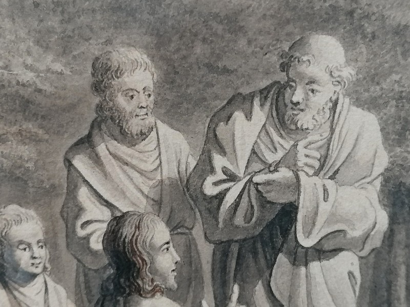 Praying Jesus Looking to Jerusalem? sign. Hoogramer? circa 1718? gallery