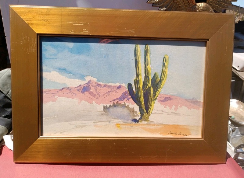 DARWIN DUNCAN PAINTING CALIFORNIA LANDSCAPE DESERT LISTED FAMOUS IMPRESSIONIST