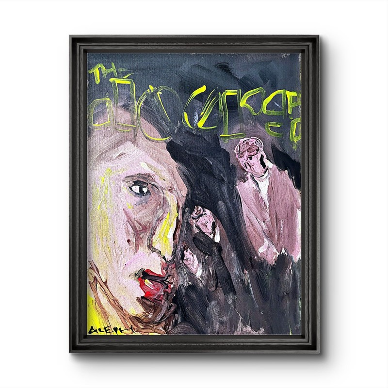 Aleph Original Art The Doors 14×11 Neo Expressionism Hand Painted Canvas