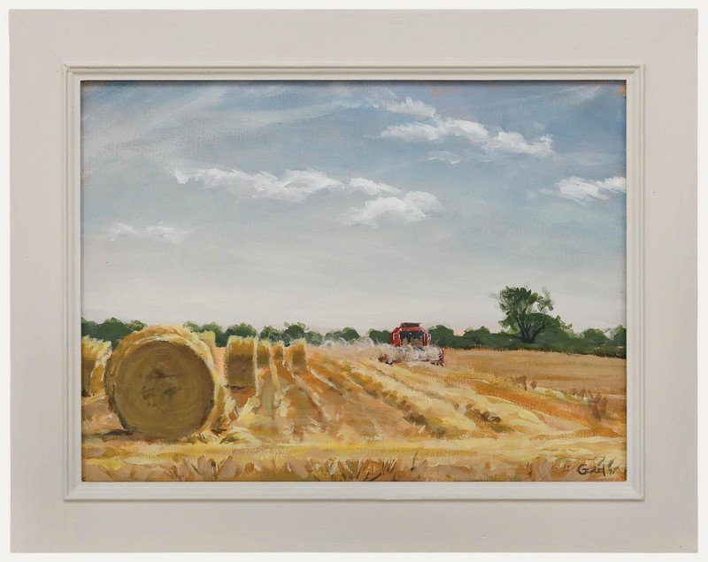 Peter Garland – 1991 Acrylic, Collecting the Harvest