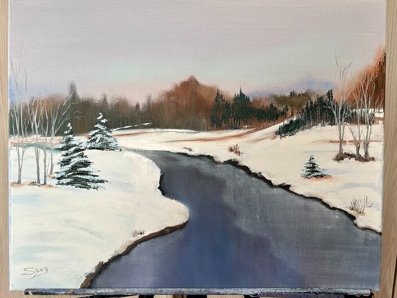 oil paintings original on canvas «Winter Calm»