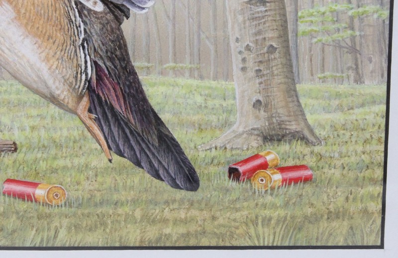 Robert Kusserow Original Acrylic Painting Wood Duck Stamp Listed Artist Forest gallery